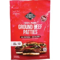 Sun Harvest Beef, Ground, 80/20, Patties - 20 Each